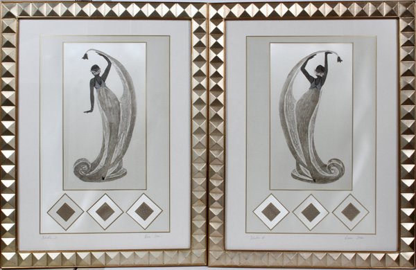 ILLEGIBLY SIGNED "DENISE STRU__" ART DECO STYLE (1 of 4)