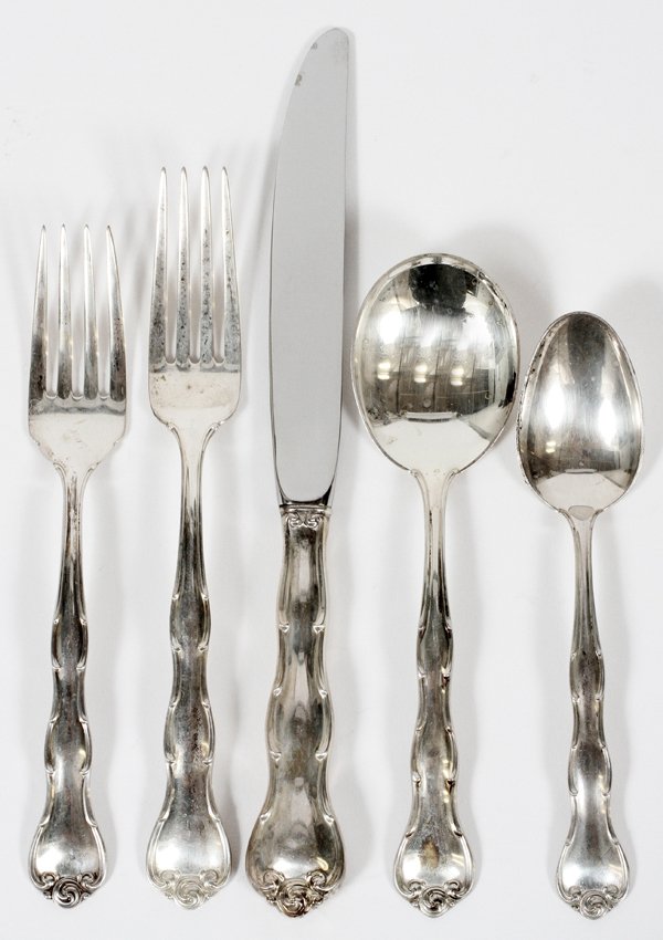 GORHAM STERLING RONDO FLATWARE SERVICE FOR EIGHT (1 of 2)