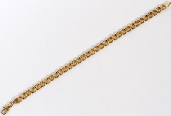 ITALIAN 14KT YELLOW GOLD CHAIN BRACELET (1 of 1)