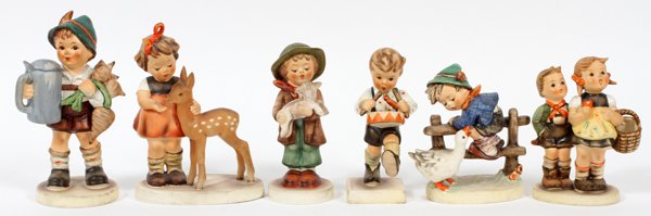 HUMMEL BISQUE FIGURINES, SIX PIECES (1 of 2)