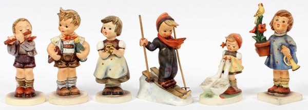 HUMMEL BISQUE FIGURINES, SIX PIECES (1 of 2)