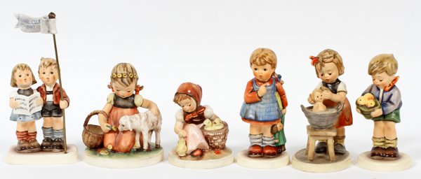 HUMMEL BISQUE FIGURINES, SIX PIECES (1 of 2)