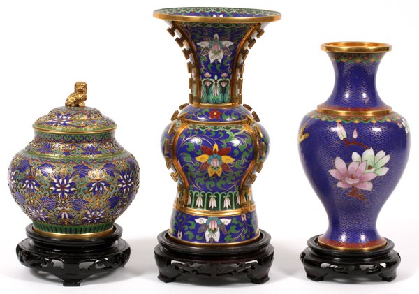 CHINESE CLOISONNÉ VASES THREE (1 of 2)