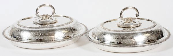 MAPPIN BROS. ENGLISH SILVER-PLATE VEGETABLE SERVERS (1 of 3)