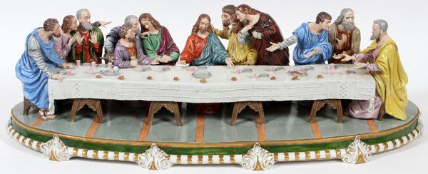 SITZENDORF GERMAN PORCELAIN FIGURAL PLATEAU (1 of 4)