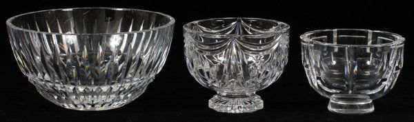 WATERFORD & ORREFORS CRYSTAL BOWLS, THREE (1 of 1)