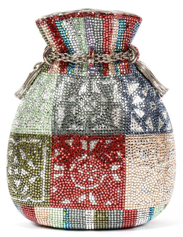 JUDITH LEIBER PATCHWORK BAG MINAUDIERE (1 of 3)