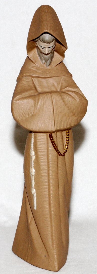 LLADRO GRES FIGURE 'MONK' (1 of 2)