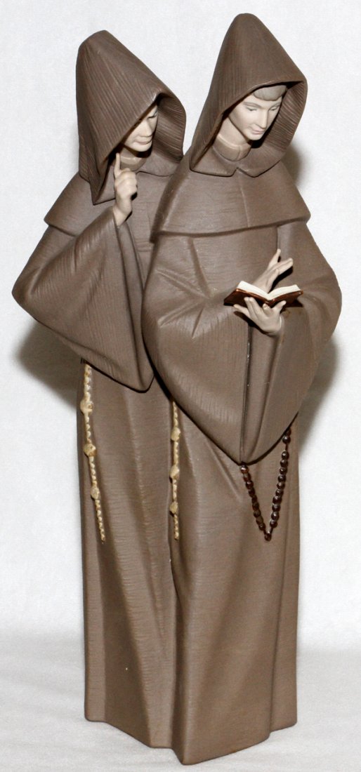 LLADRO GRES FIGURE GROUP 'MONKS' (1 of 2)