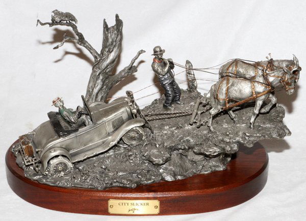 LOWELL DAVIS PEWTER SCULPTURE (1 of 2)