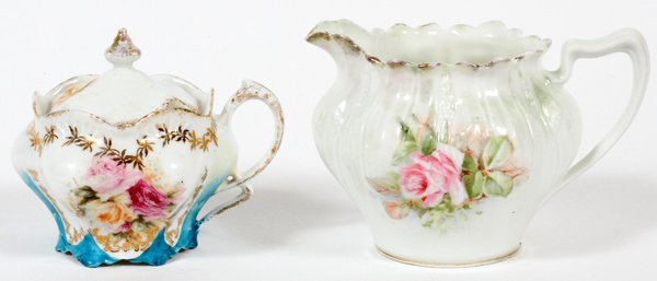 R. S. PRUSSIA PORCELAIN CREAMER & MUSTARD POT (1 of 1)