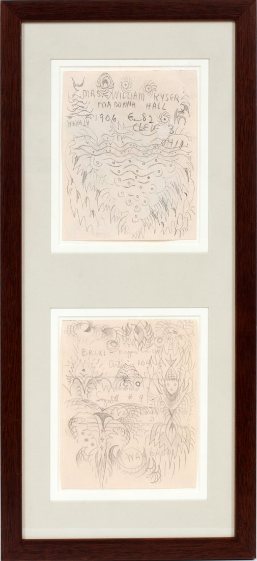CHARLES E. BURCHFIELD PENCIL ON PAPER, TWO (1 of 4)