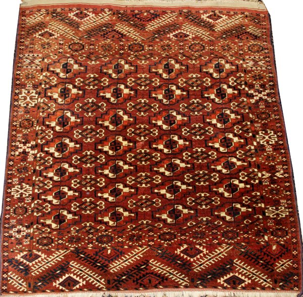 TEKKE TURKOMAN WOOL RUG C. EARLY 20TH C. TO 1940 (1 of 2)