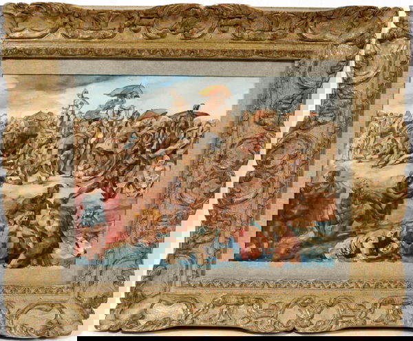 REGINALD MARSH, WATERCOLOR & PENCIL, BEACH: REGINALD MARSH (AM. 1889-1954), WATERCOLOR & PENCIL ON PAPER, 1951, 11 1/2" X 15 1/2", BEACH SCENE:Depicts beach scene on Coney Island. Signed and dated 1951, lower right.