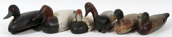 CARVED WOOD DUCK DECOYS, 6 (1 of 2)