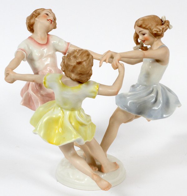 K. TUTTER HUTSCHENREUTHER BISQUE PORCELAIN GROUP (1 of 2)