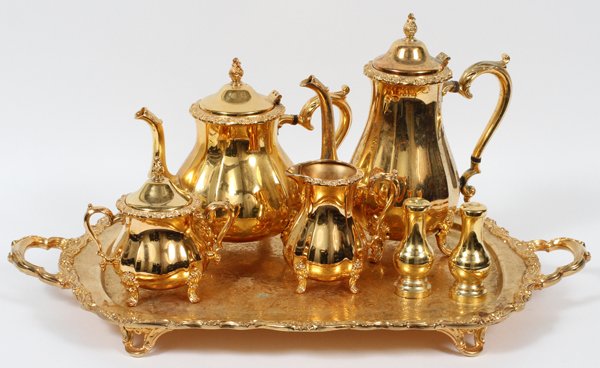 INTERNATIONAL SILVER CO GOLD ELECTROPLATE SET (1 of 4)