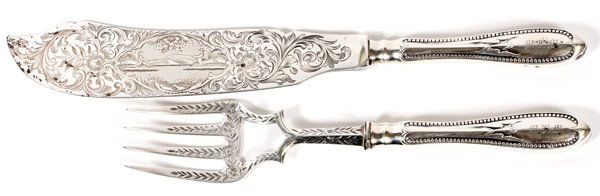 W.G. & S.SILVER FISH SERVING SET C1850-1853 (1 of 4)
