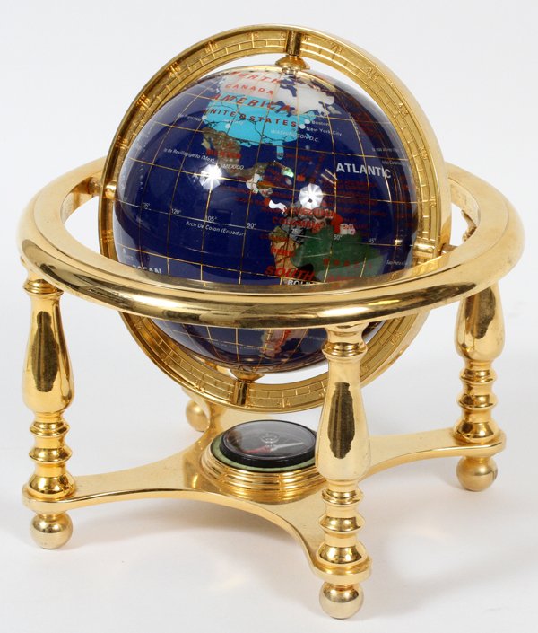 GLOBE OF THE WORLD W/ INLAYS (1 of 1)