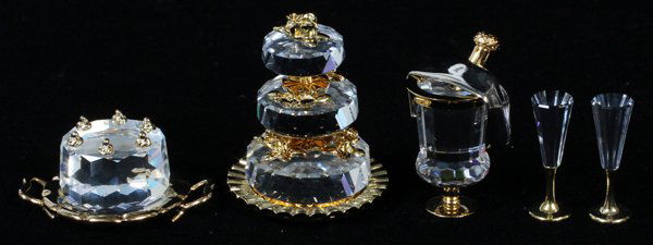 SWAROVSKI CRYSTAL FIGURINES, THREE (1 of 1)