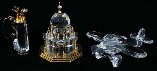 SWAROVSKI CRYSTAL FIGURINES, THREE (1 of 1)