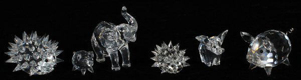 SWAROVSKI CRYSTAL PORCUPINES PIGS & ELEPHANTS (1 of 1)