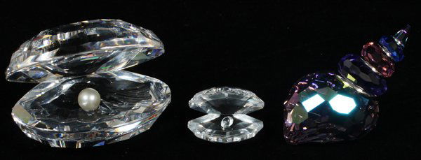 SWAROVSKI CRYSTAL SHELLS, THREE PIECES (1 of 1)