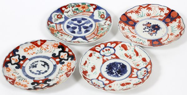 JAPANESE IMARI PORCELAIN PLATES 19TH C. FOUR (1 of 2)