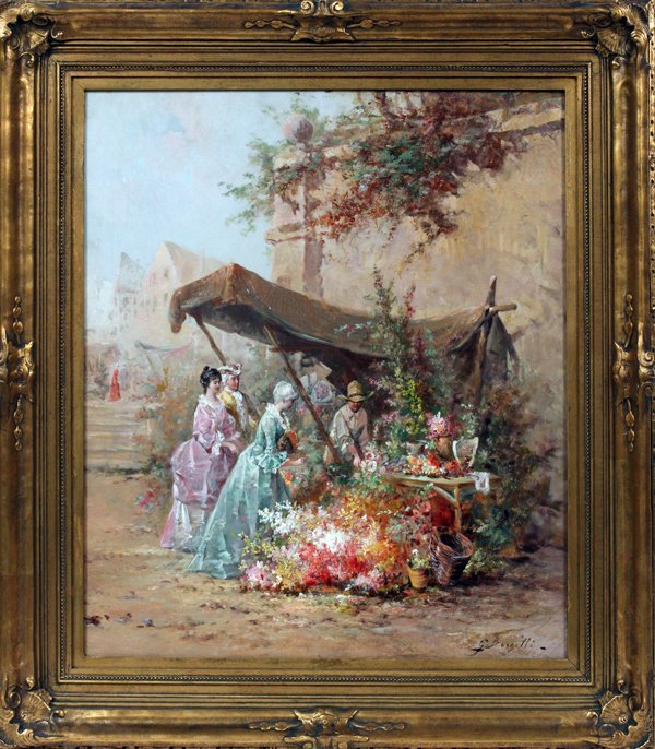 G. BORGELLI OIL ON BOARD (1 of 6)