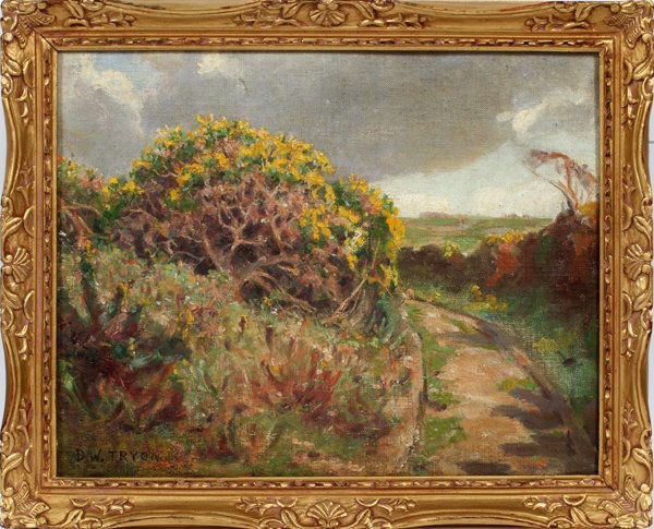 DWIGHT TRYON OIL ON CANVAS MOUNTED ON BOARD (1 of 3)