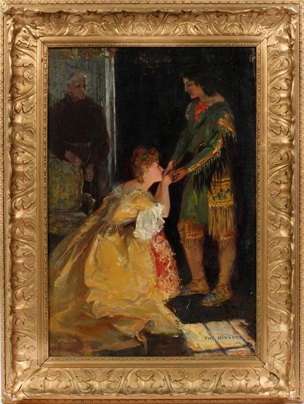 THE KINNEYS ORIGINAL OIL ON CANVAS C. 1900 (1 of 4)