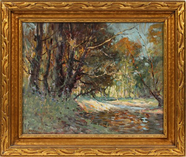 GEORGE HERBERT BAKER OIL ON BOARD (1 of 3)