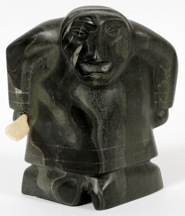 INUIT SOAPSTONE FIGURE W/ SPEAR (1 of 2)