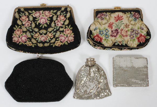 NEEDLEPOINT AND BEADED HANDBAGS 5 PCS. (1 of 1)