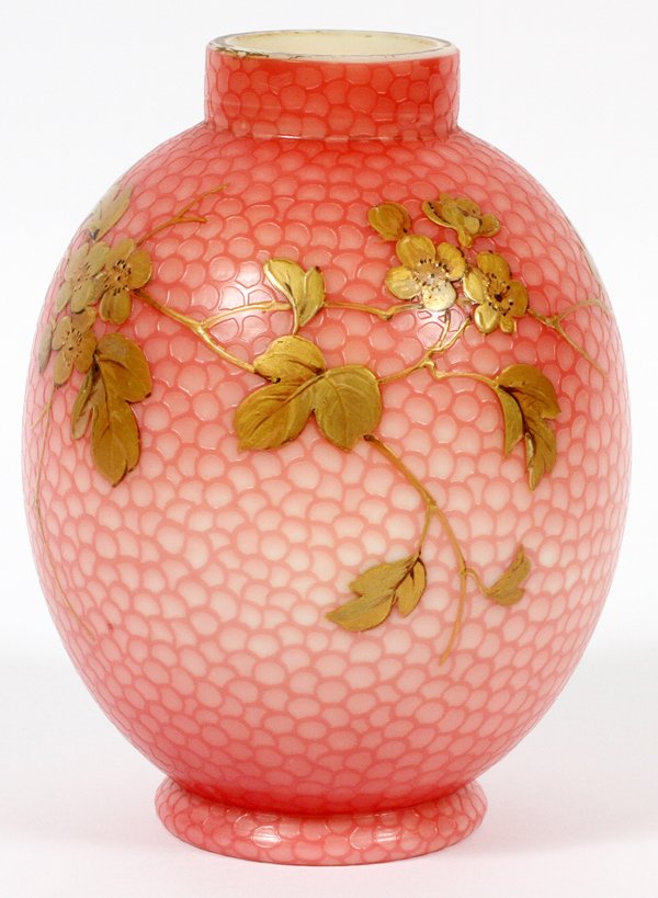 ATTRIBUTED TO WEBB ENGLISH ENAMELED GLASS VASE (1 of 3)