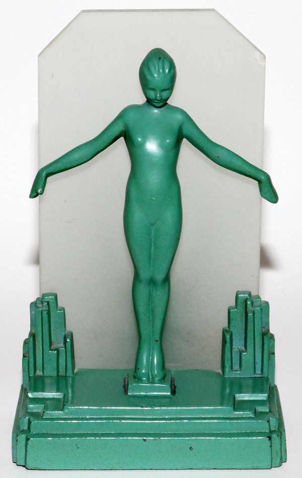 FRANKART ENAMELED METAL FIGURAL LAMP (1 of 2)