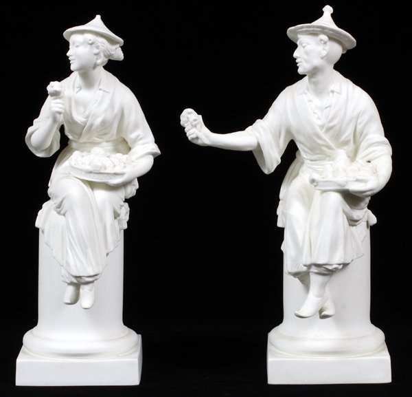 ROYAL WORCESTER BISQUE FIGURES, PAIR (1 of 4)