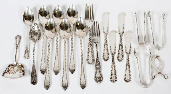 AMERICAN STERLING FLATWARE & ENGLISH SUGAR TONGS (1 of 2)