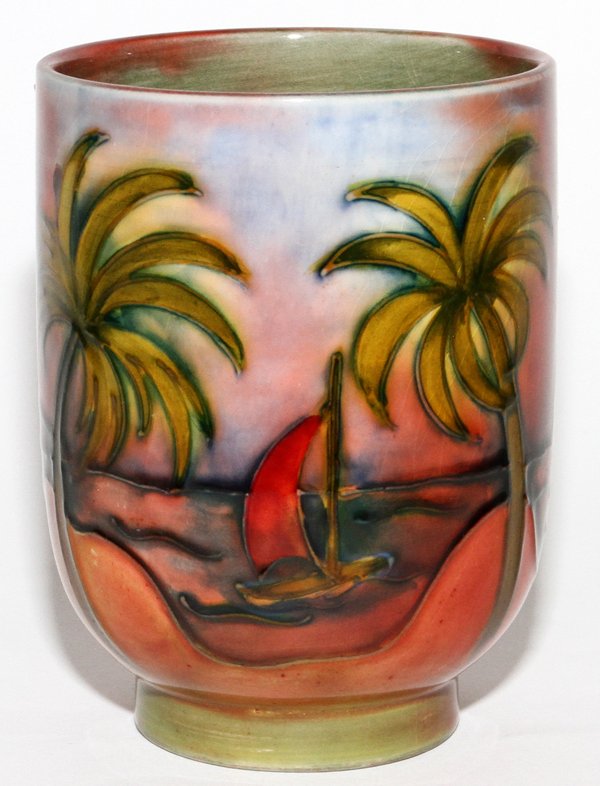 MOORCROFT CARIBBEAN POTTERY VASE (1 of 3)