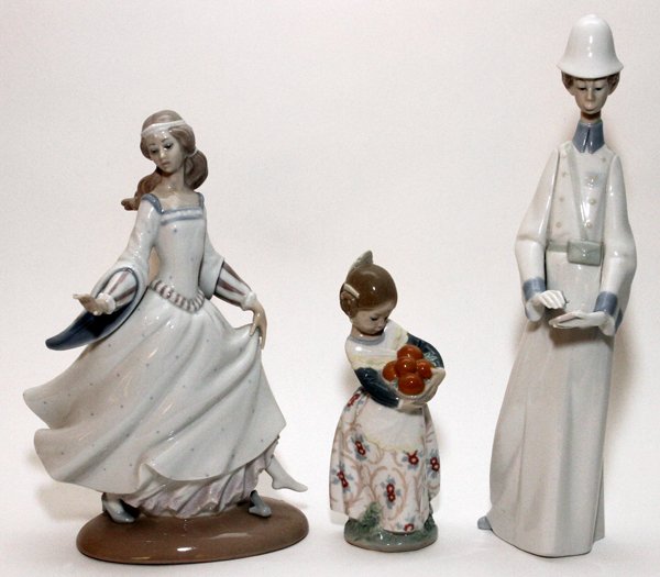 LLADRO VALENCIAN GIRL, CINDERELLA & POLICEMAN (1 of 2)