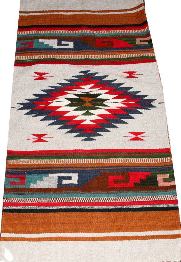 MEXICAN HAND WOVEN WOOL RUG (1 of 2)