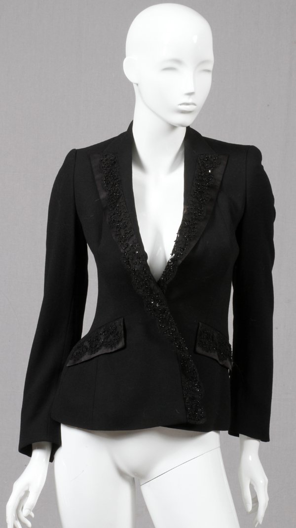 ESCADA BLACK WOOL & SILK EVENING JACKET (1 of 3)