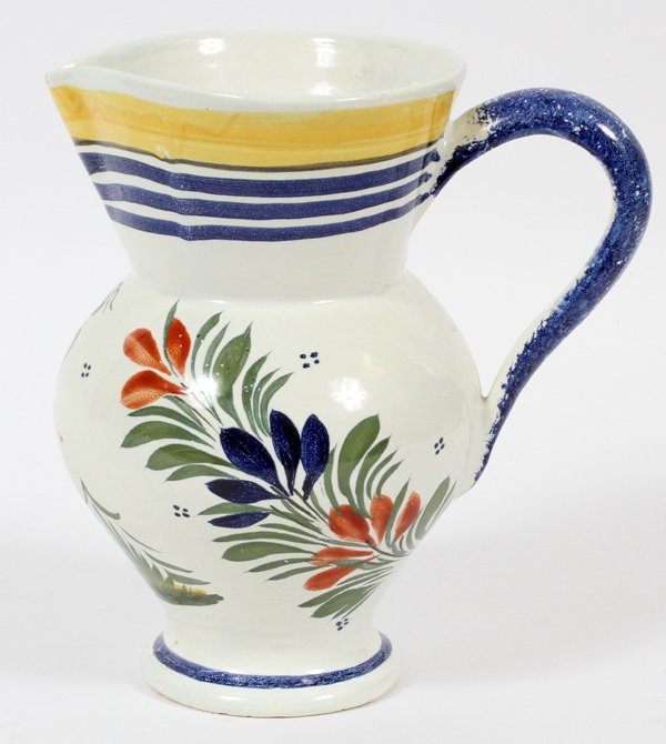 HERIOT QUIMPER, FRENCH POTTERY PITCHER, C. 1940 (1 of 2)