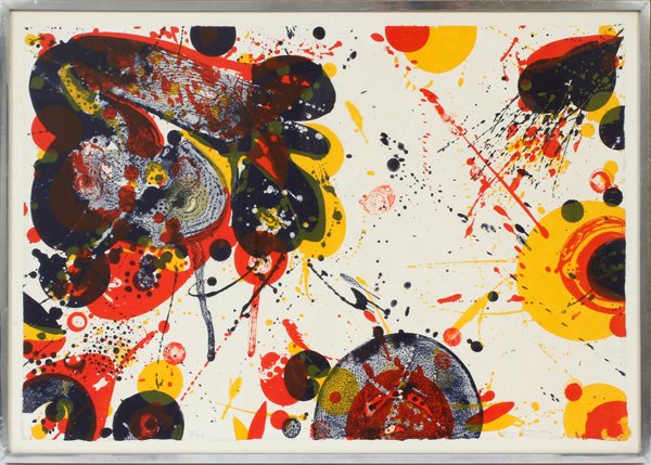 SAM FRANCIS COLOR LITHOGRAPH "NO 9" (1 of 4)