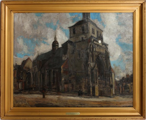 C. HARRY ALLIS, SAINT CALAIS FRANCE OIL ON CANVAS (1 of 5)