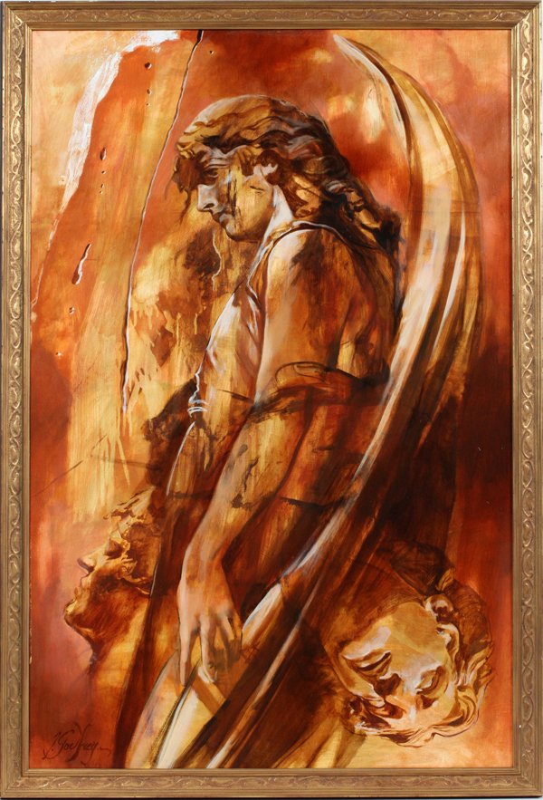 YAREH GODFREY OIL ON CANVAS "GENTLE WARRIOR" (1 of 3)