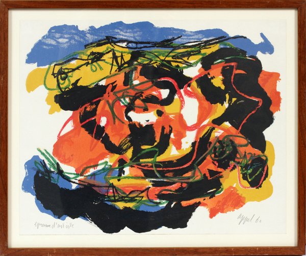 KAREL APPEL COLOR LITHOGRAPH 1960 (1 of 4)
