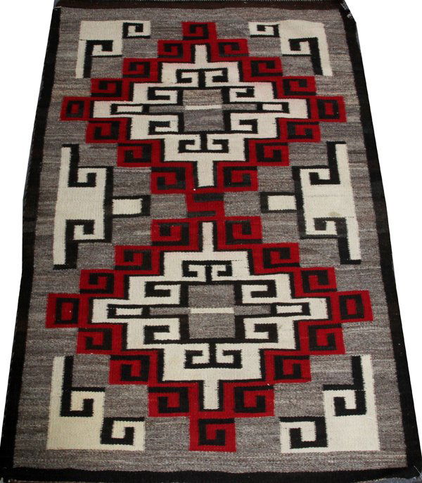 NAVAJO WOOL RUG SEMI-ANTIQUE (1 of 2)