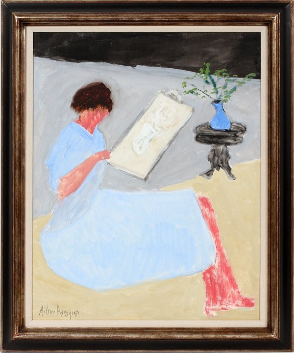 MILTON AVERY OIL ON CANVAS BOARD 1962 (1 of 4)