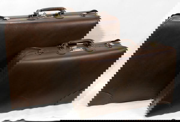 leather travel luggage